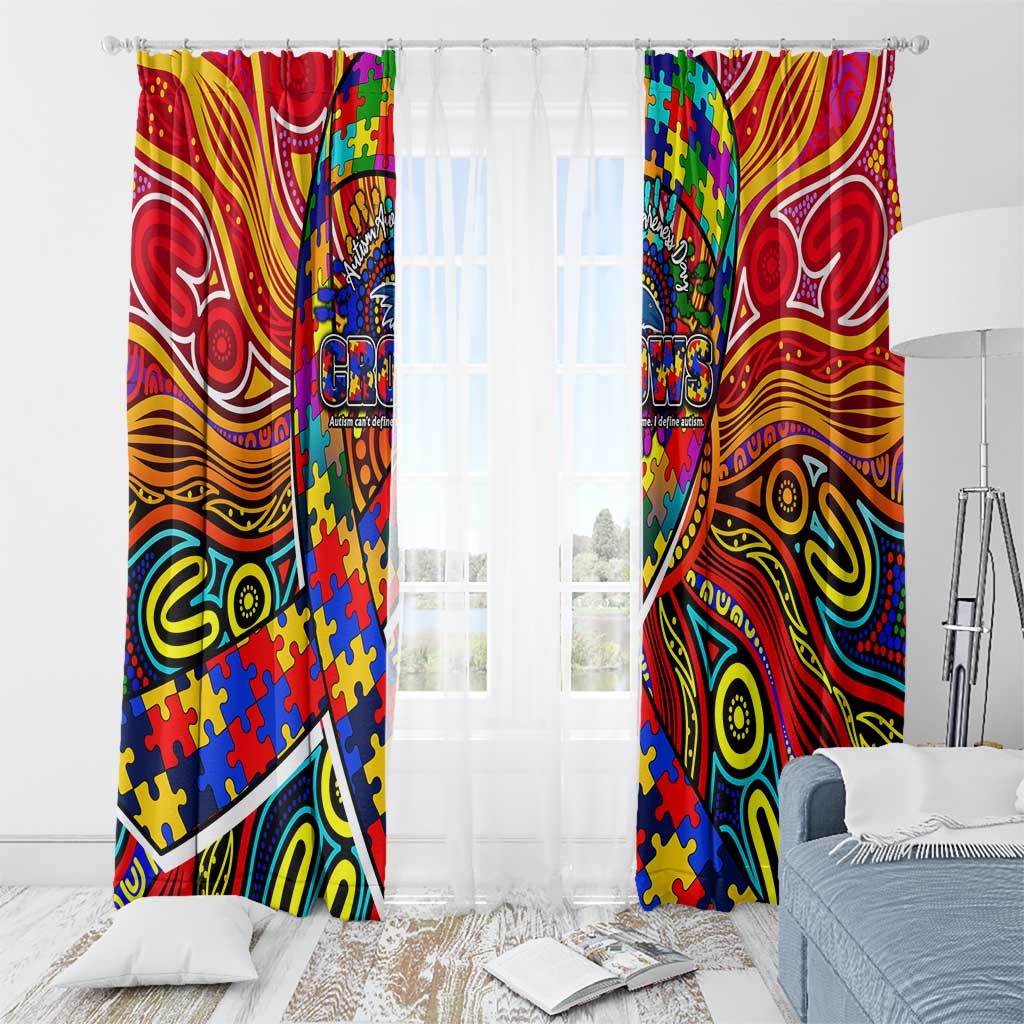 Autism Awareness Australia Adelaide Crows Window Curtain Aboriginal Indigenous Art