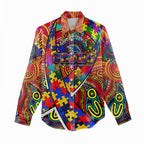 Autism Awareness Australia Adelaide Crows Women Casual Shirt Aboriginal Indigenous Art