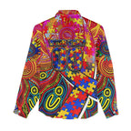 Autism Awareness Australia Adelaide Crows Women Casual Shirt Aboriginal Indigenous Art