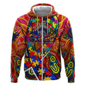 Autism Awareness Australia Adelaide Crows Zip Hoodie Aboriginal Indigenous Art