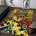 Autism Awareness Australia Richmond Tiger Area Rug Aboriginal Indigenous Art