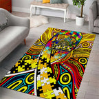Autism Awareness Australia Richmond Tiger Area Rug Aboriginal Indigenous Art