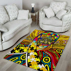 Autism Awareness Australia Richmond Tiger Area Rug Aboriginal Indigenous Art
