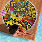 Autism Awareness Australia Richmond Tiger Beach Blanket Aboriginal Indigenous Art