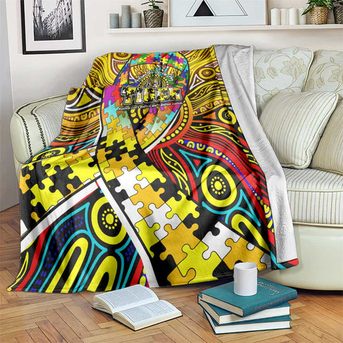 Autism Awareness Australia Richmond Tiger Blanket Aboriginal Indigenous Art