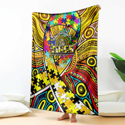 Autism Awareness Australia Richmond Tiger Blanket Aboriginal Indigenous Art