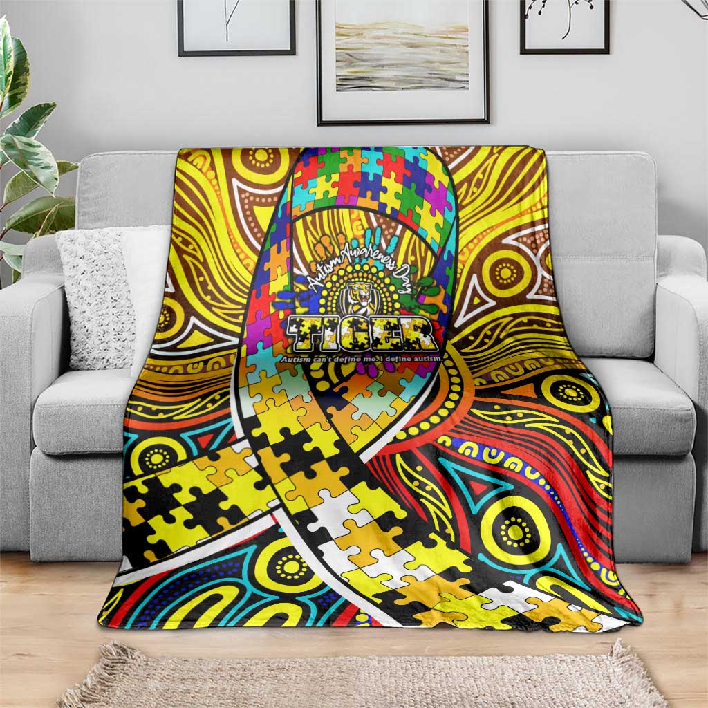 Autism Awareness Australia Richmond Tiger Blanket Aboriginal Indigenous Art