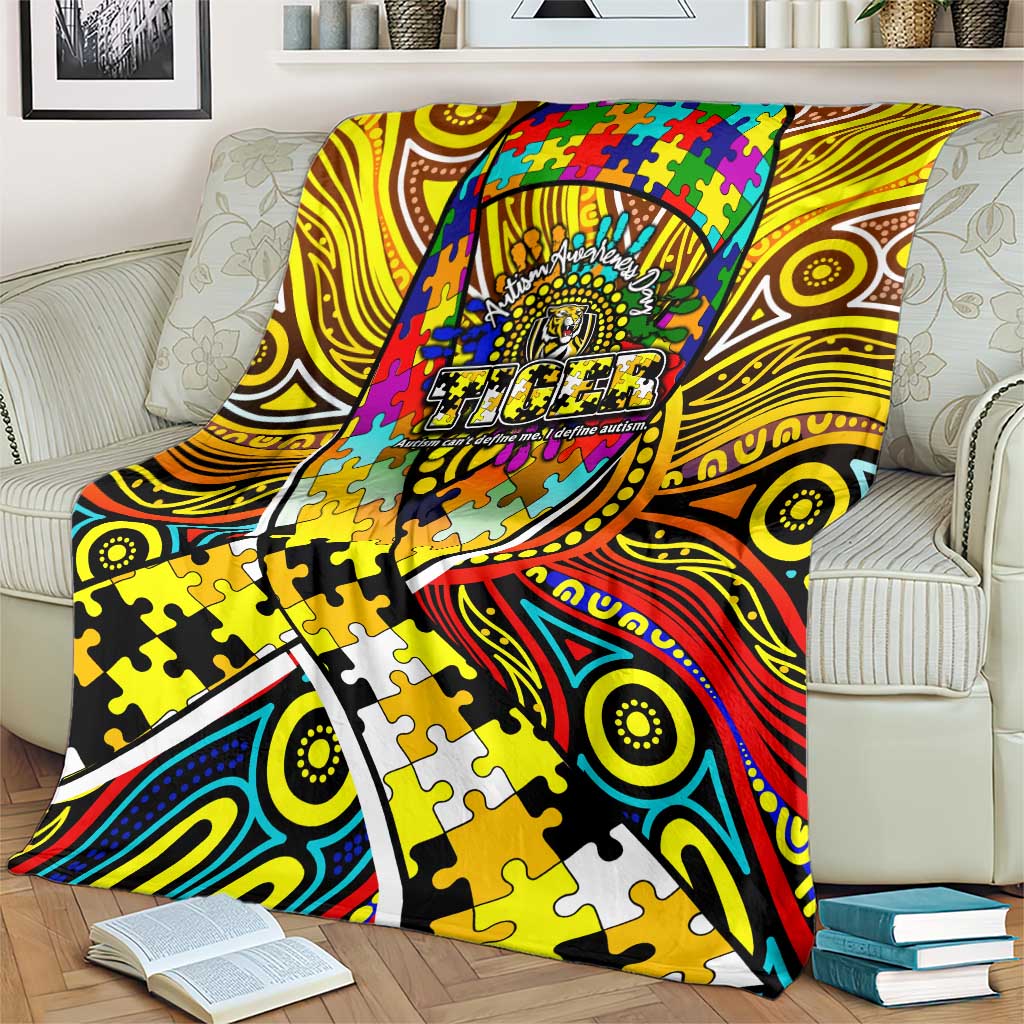 Autism Awareness Australia Richmond Tiger Blanket Aboriginal Indigenous Art