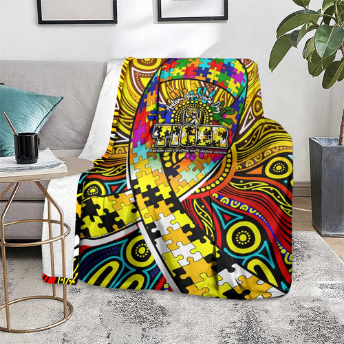 Autism Awareness Australia Richmond Tiger Blanket Aboriginal Indigenous Art