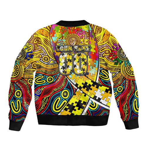 Autism Awareness Australia Richmond Tiger Bomber Jacket Aboriginal Indigenous Art
