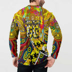 Autism Awareness Australia Richmond Tiger Button Sweatshirt Aboriginal Indigenous Art