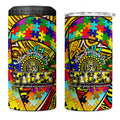 Autism Awareness Australia Richmond Tiger 4 in 1 Can Cooler Tumbler Aboriginal Indigenous Art