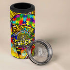 Autism Awareness Australia Richmond Tiger 4 in 1 Can Cooler Tumbler Aboriginal Indigenous Art