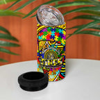 Autism Awareness Australia Richmond Tiger 4 in 1 Can Cooler Tumbler Aboriginal Indigenous Art