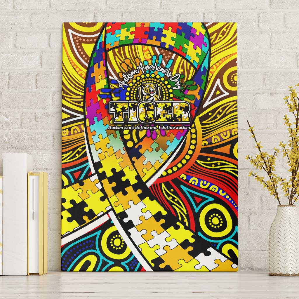Autism Awareness Australia Richmond Tiger Canvas Wall Art Aboriginal Indigenous Art