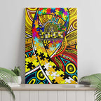 Autism Awareness Australia Richmond Tiger Canvas Wall Art Aboriginal Indigenous Art