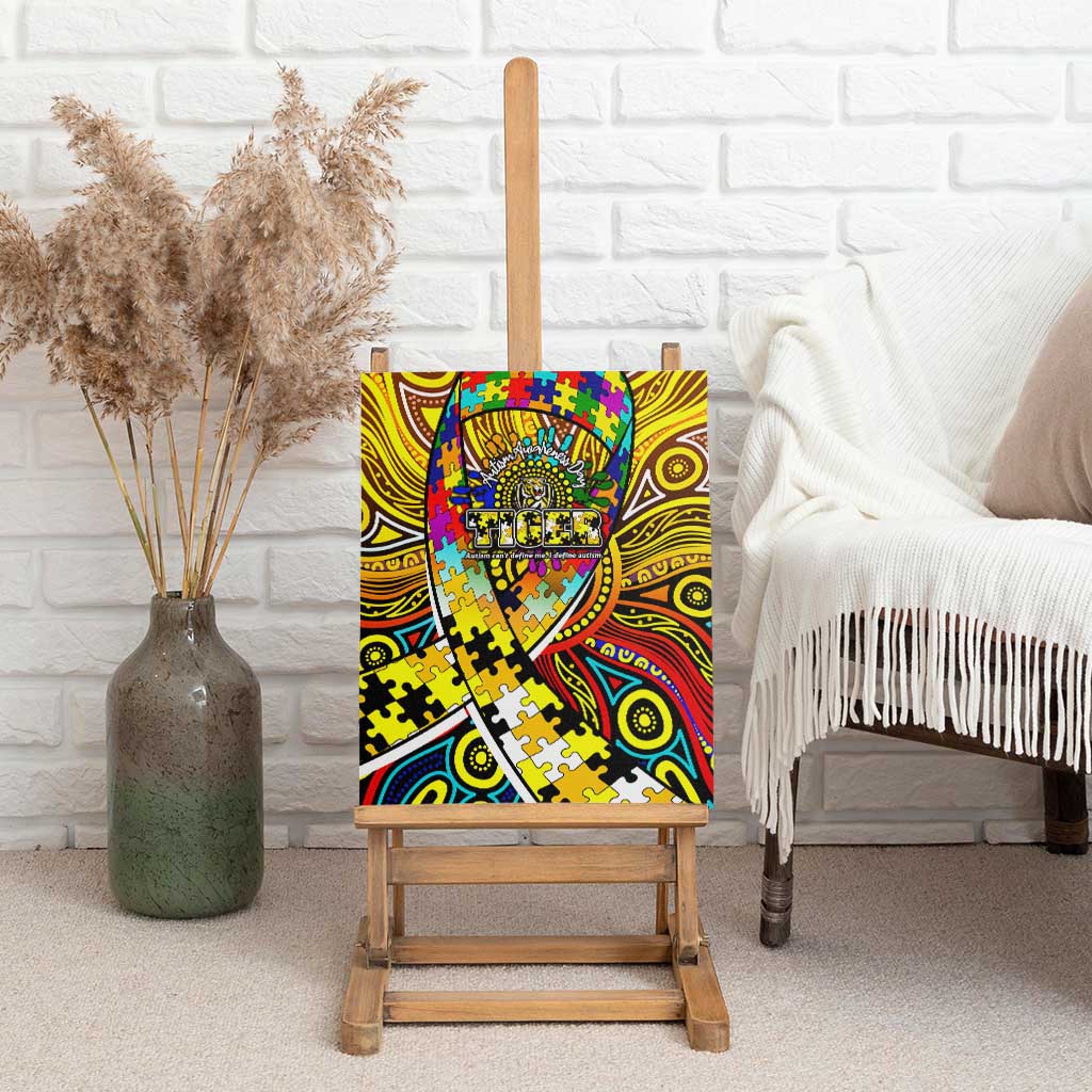 Autism Awareness Australia Richmond Tiger Canvas Wall Art Aboriginal Indigenous Art