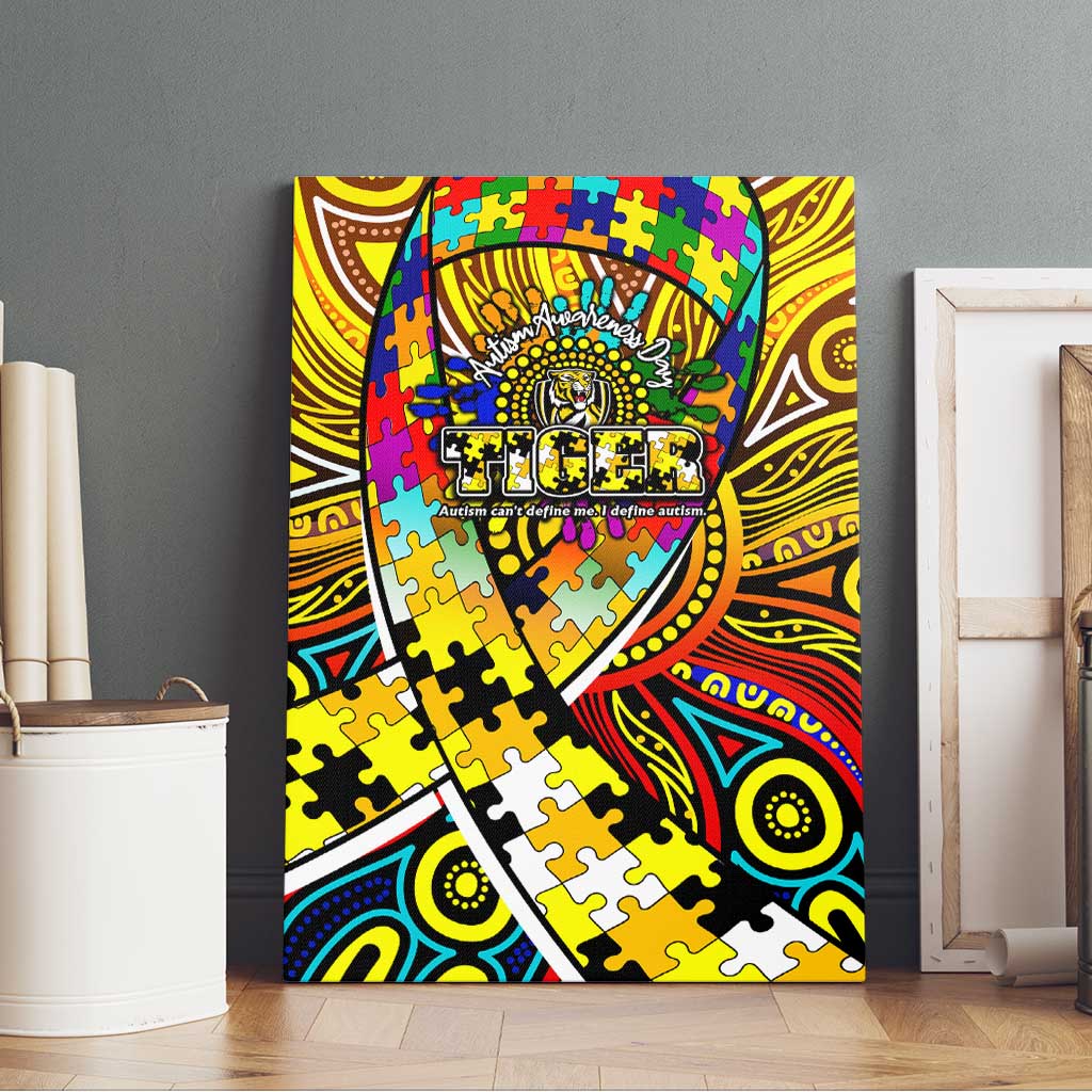 Autism Awareness Australia Richmond Tiger Canvas Wall Art Aboriginal Indigenous Art