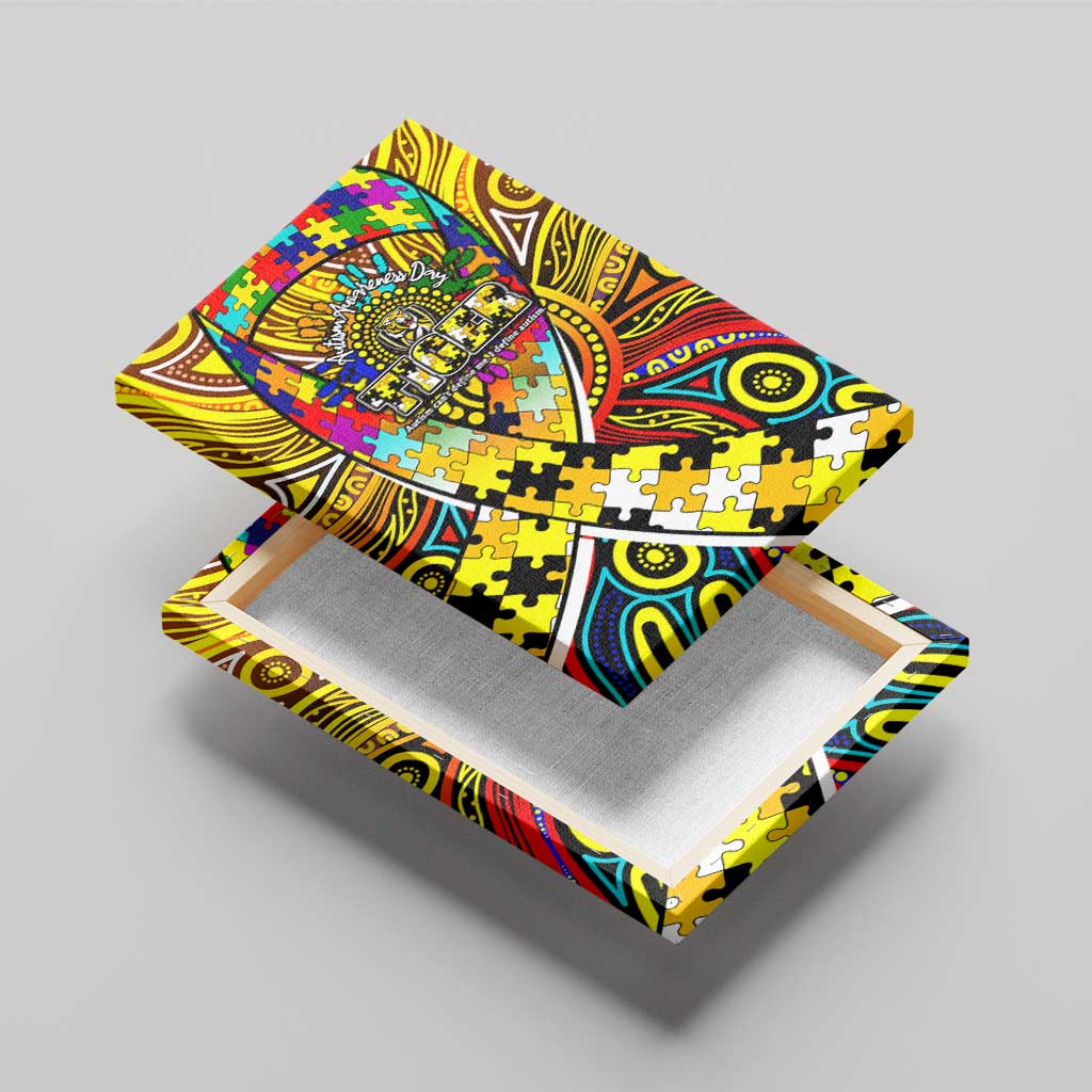 Autism Awareness Australia Richmond Tiger Canvas Wall Art Aboriginal Indigenous Art