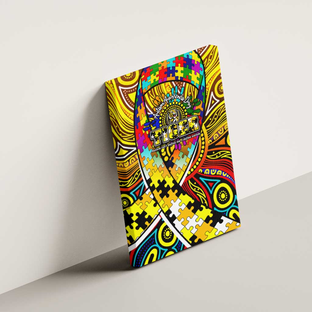 Autism Awareness Australia Richmond Tiger Canvas Wall Art Aboriginal Indigenous Art