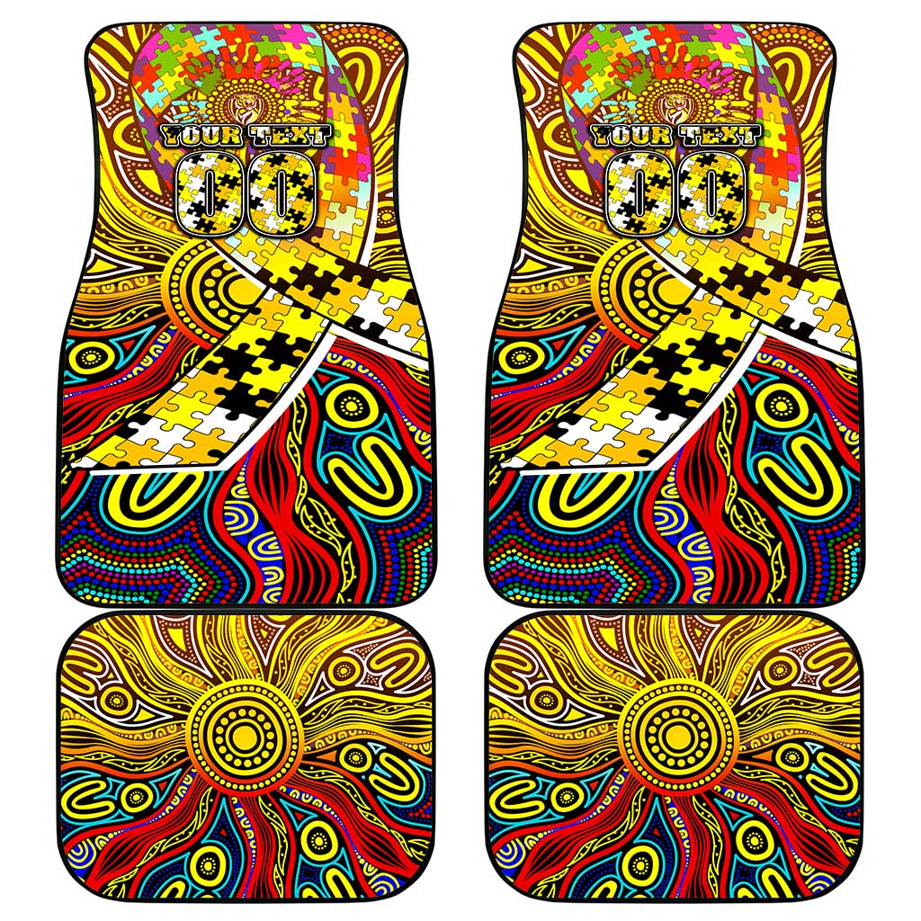 Autism Awareness Australia Richmond Tiger Car Mats Aboriginal Indigenous Art
