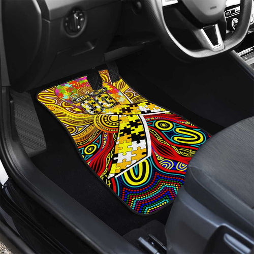 Autism Awareness Australia Richmond Tiger Car Mats Aboriginal Indigenous Art