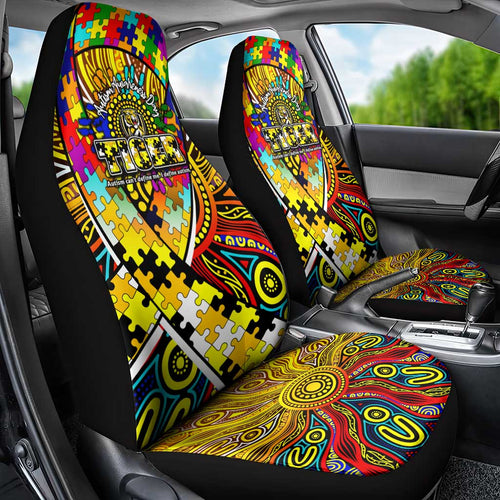 Autism Awareness Australia Richmond Tiger Car Seat Cover Aboriginal Indigenous Art