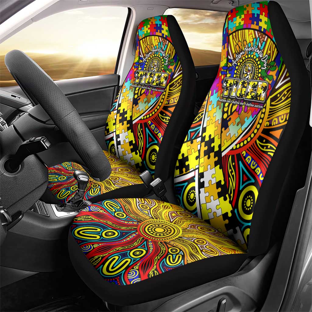 Autism Awareness Australia Richmond Tiger Car Seat Cover Aboriginal Indigenous Art