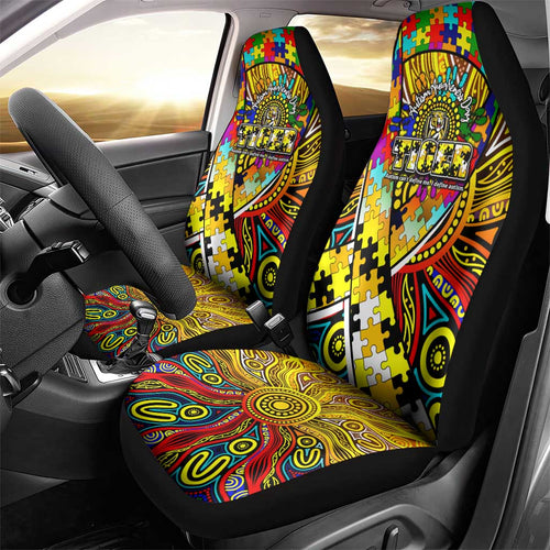 Autism Awareness Australia Richmond Tiger Car Seat Cover Aboriginal Indigenous Art