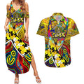 Autism Awareness Australia Richmond Tiger Couples Matching Summer Maxi Dress and Hawaiian Shirt Aboriginal Indigenous Art