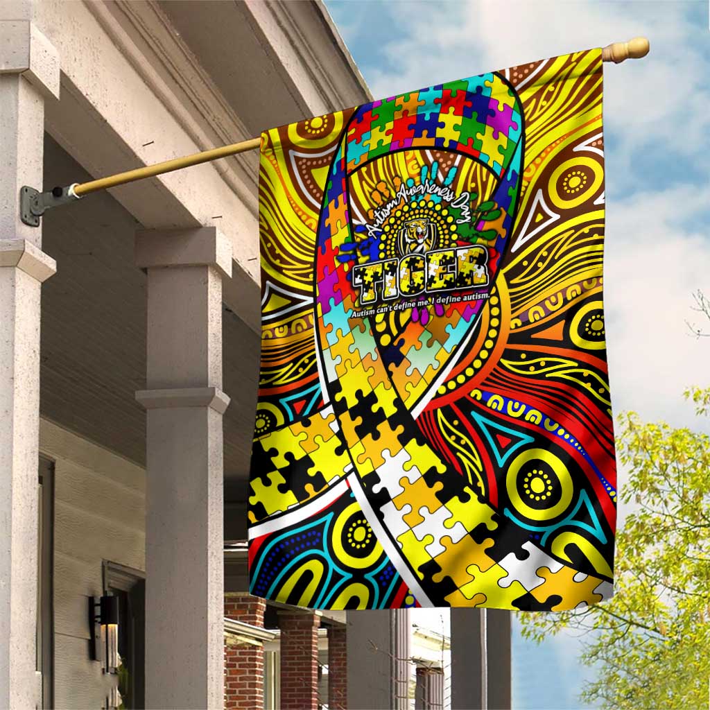 Autism Awareness Australia Richmond Tiger Garden Flag Aboriginal Indigenous Art