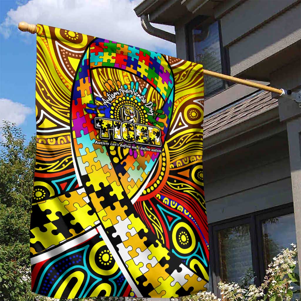 Autism Awareness Australia Richmond Tiger Garden Flag Aboriginal Indigenous Art