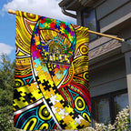 Autism Awareness Australia Richmond Tiger Garden Flag Aboriginal Indigenous Art