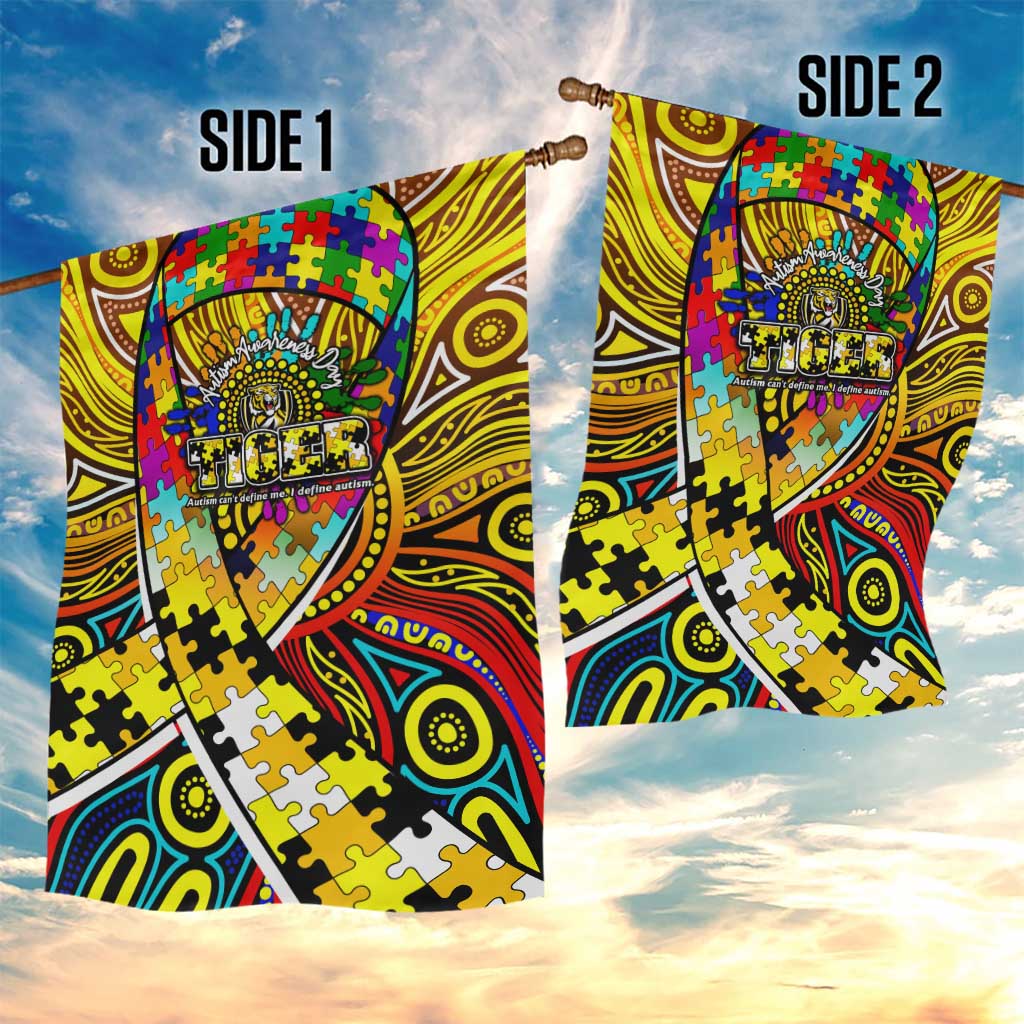 Autism Awareness Australia Richmond Tiger Garden Flag Aboriginal Indigenous Art
