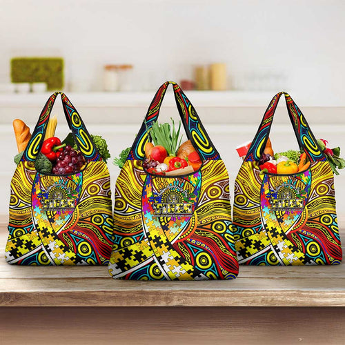 Autism Awareness Australia Richmond Tiger Grocery Bag Aboriginal Indigenous Art