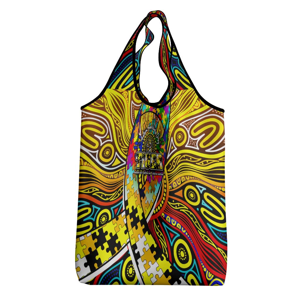 Autism Awareness Australia Richmond Tiger Grocery Bag Aboriginal Indigenous Art