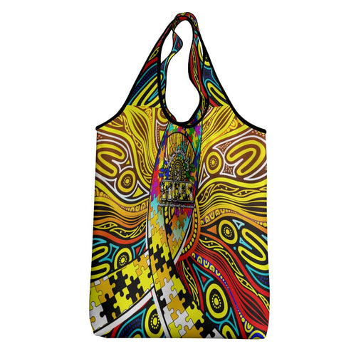 Autism Awareness Australia Richmond Tiger Grocery Bag Aboriginal Indigenous Art