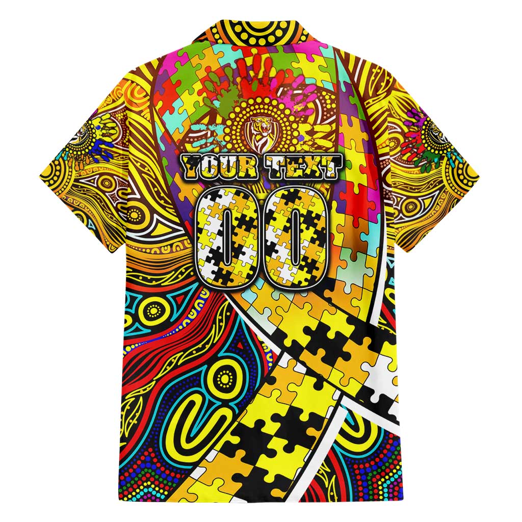 Autism Awareness Australia Richmond Tiger Hawaiian Shirt Aboriginal Indigenous Art