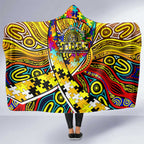 Autism Awareness Australia Richmond Tiger Hooded Blanket Aboriginal Indigenous Art