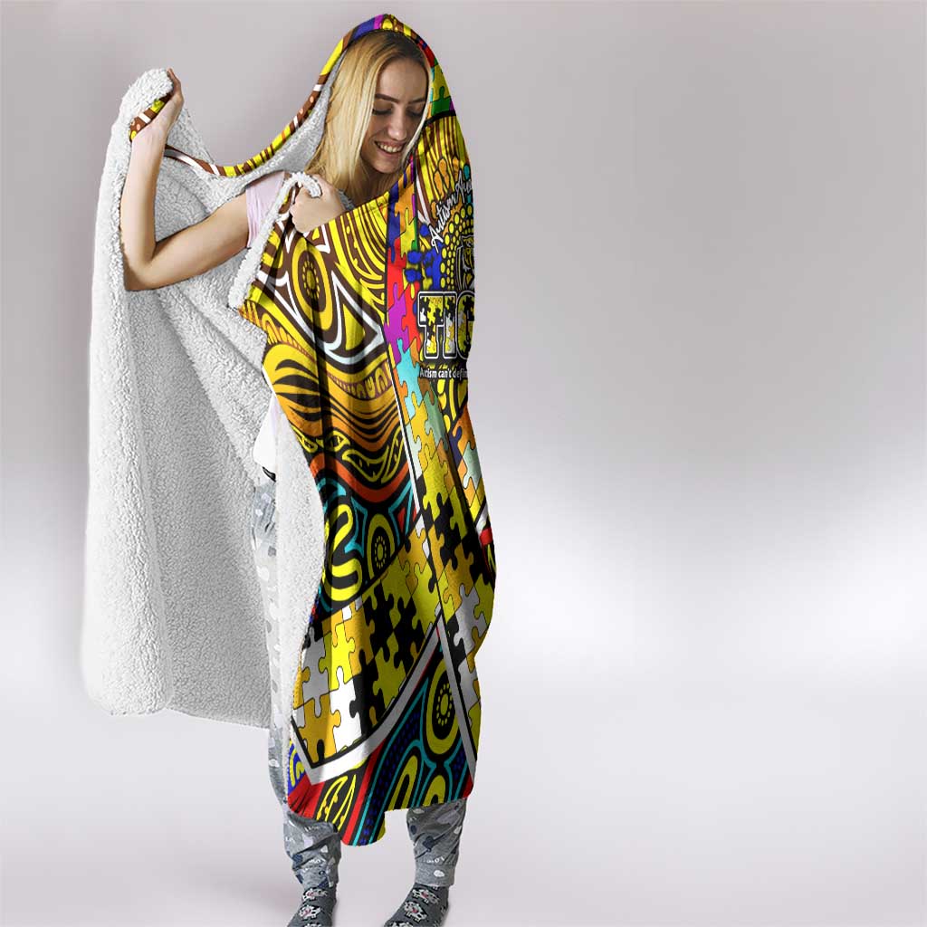 Autism Awareness Australia Richmond Tiger Hooded Blanket Aboriginal Indigenous Art
