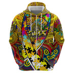 Autism Awareness Australia Richmond Tiger Hoodie Aboriginal Indigenous Art