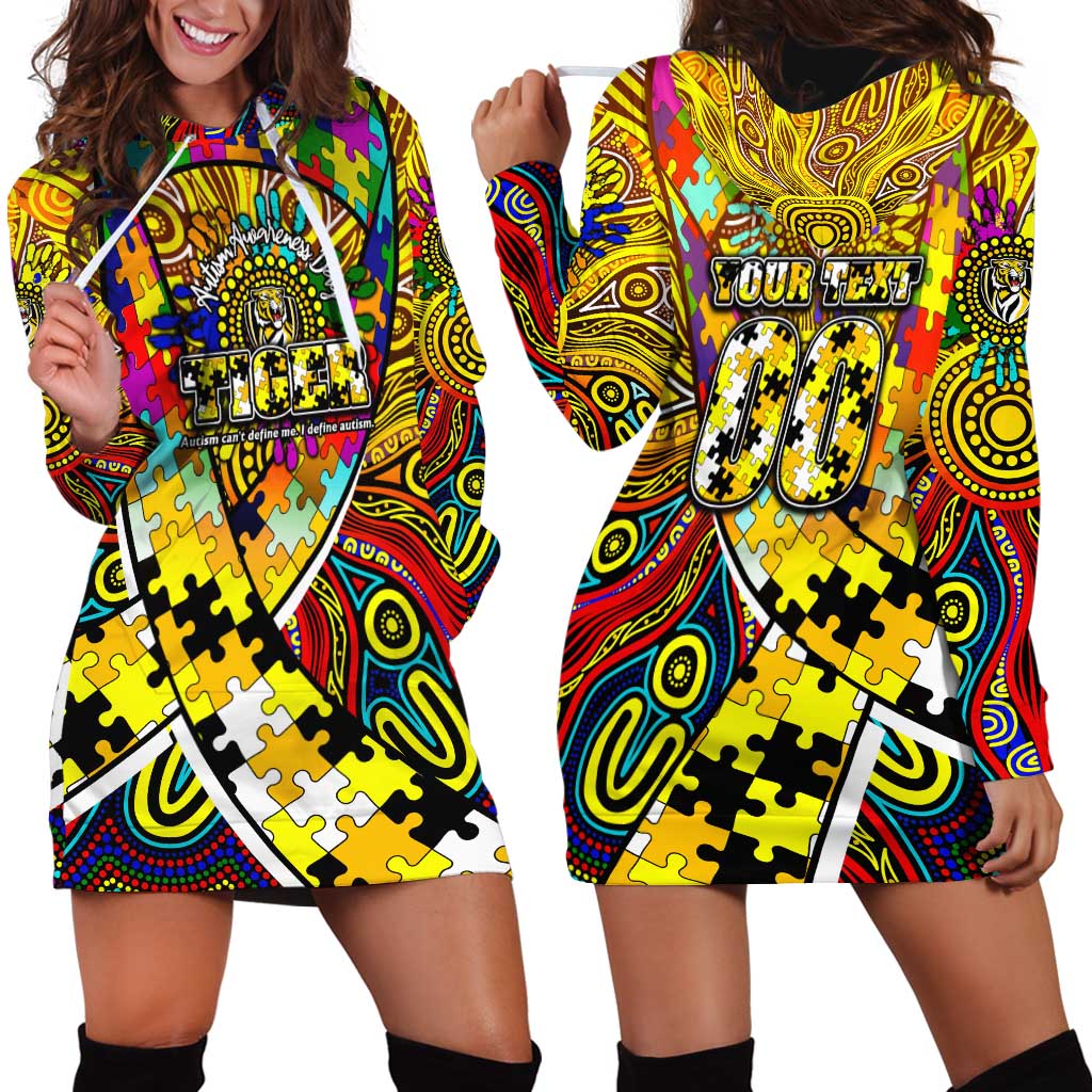 Autism Awareness Australia Richmond Tiger Hoodie Dress Aboriginal Indigenous Art