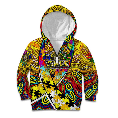 Autism Awareness Australia Richmond Tiger Kid Hoodie Aboriginal Indigenous Art