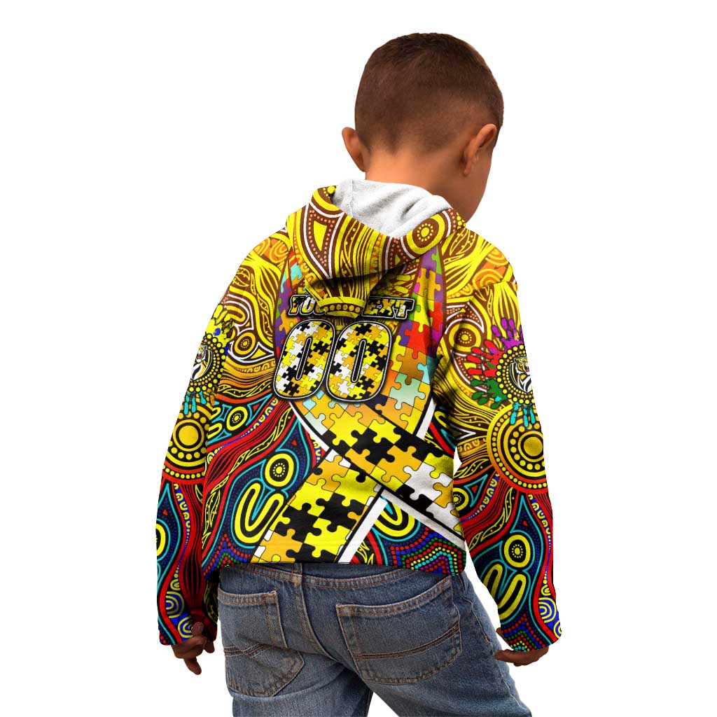 Autism Awareness Australia Richmond Tiger Kid Hoodie Aboriginal Indigenous Art