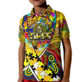 Autism Awareness Australia Richmond Tiger Kid Polo Shirt Aboriginal Indigenous Art