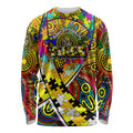 Autism Awareness Australia Richmond Tiger Long Sleeve Shirt Aboriginal Indigenous Art