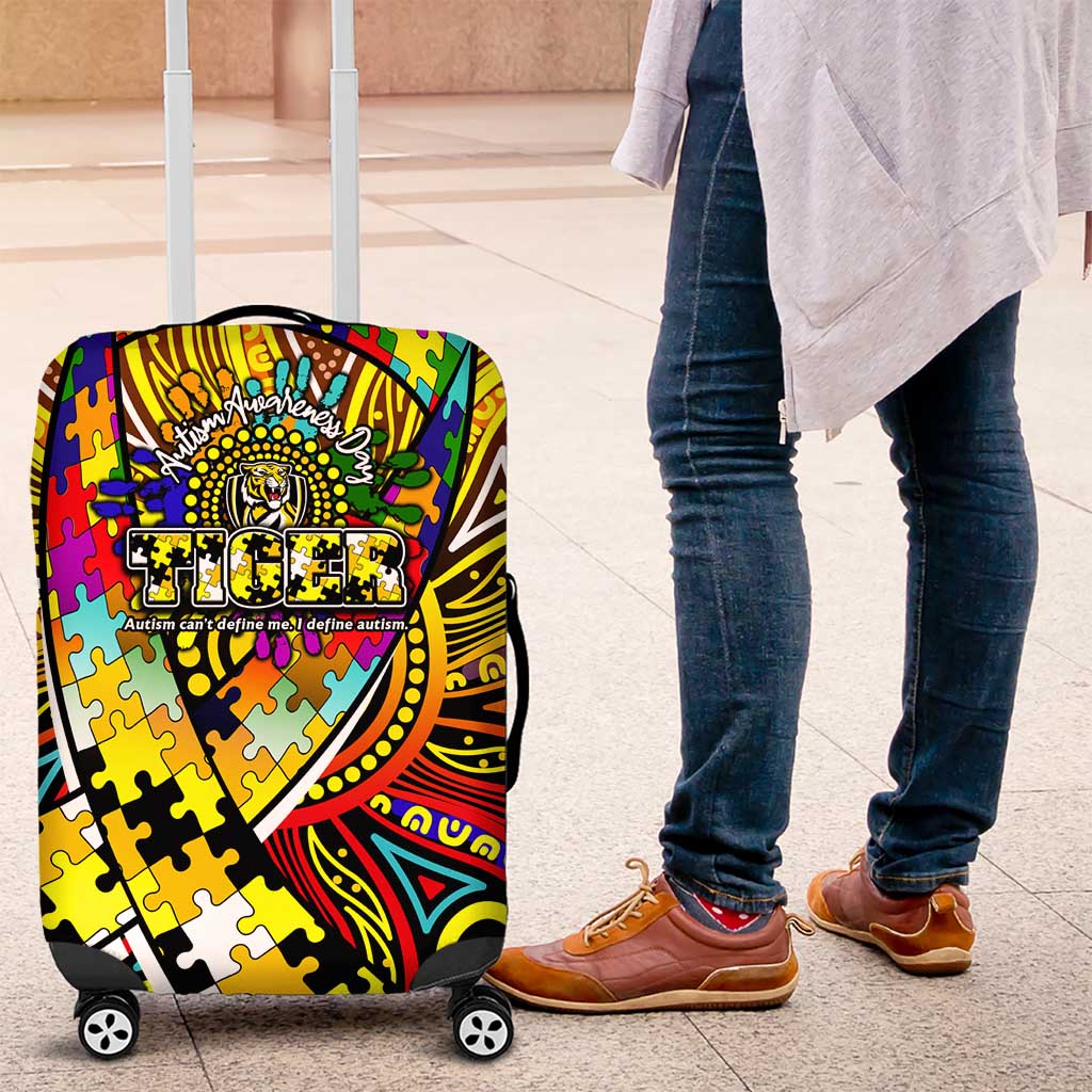Autism Awareness Australia Richmond Tiger Luggage Cover Aboriginal Indigenous Art