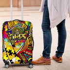 Autism Awareness Australia Richmond Tiger Luggage Cover Aboriginal Indigenous Art