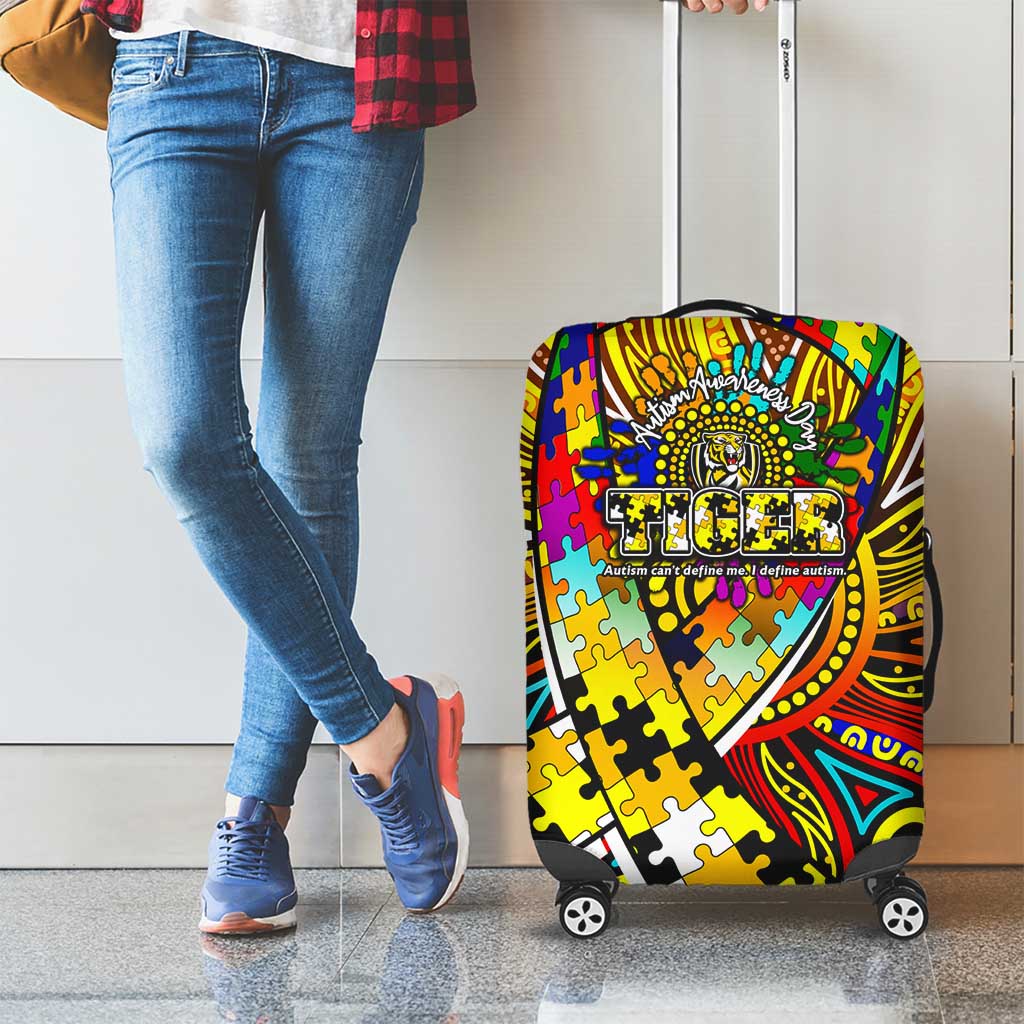 Autism Awareness Australia Richmond Tiger Luggage Cover Aboriginal Indigenous Art