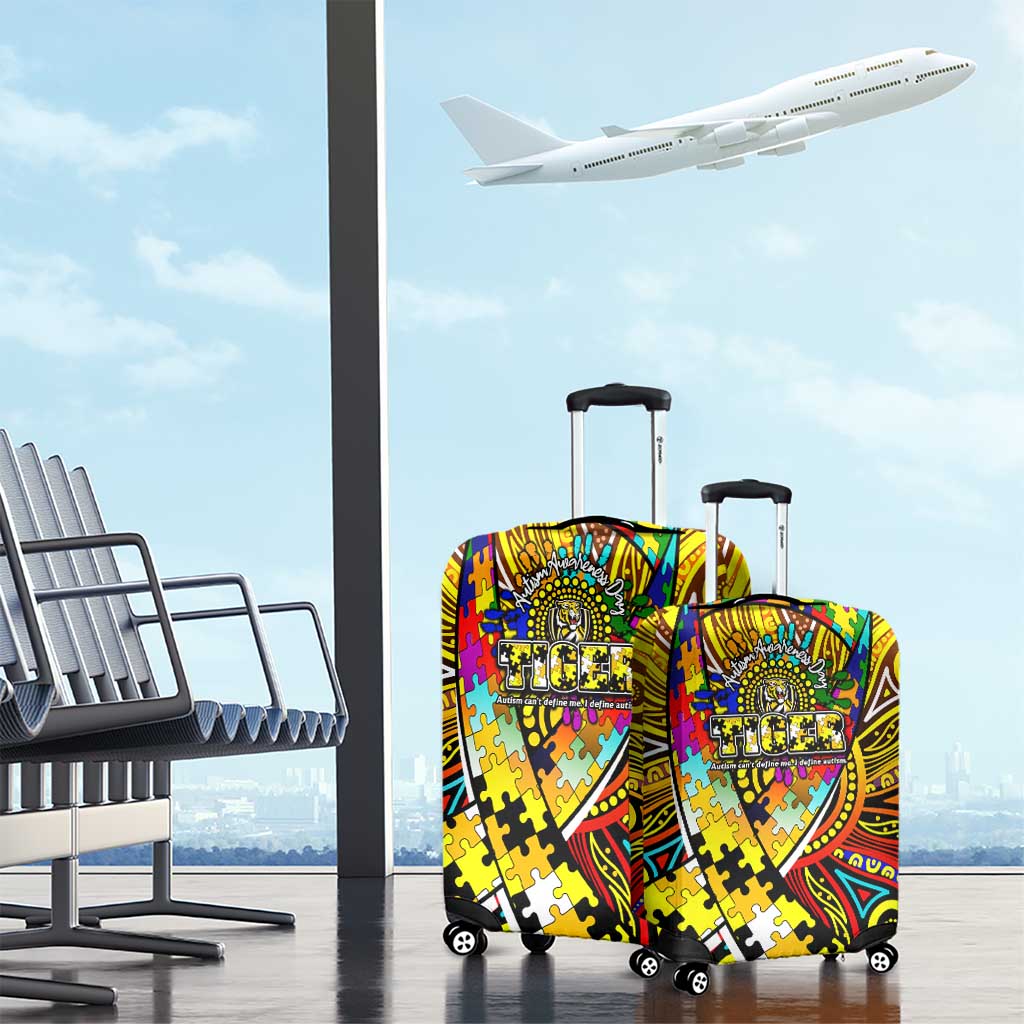 Autism Awareness Australia Richmond Tiger Luggage Cover Aboriginal Indigenous Art